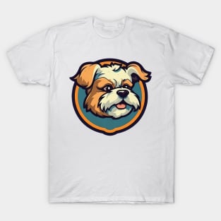 Maltese bologna dog cartoon portrait T-Shirt